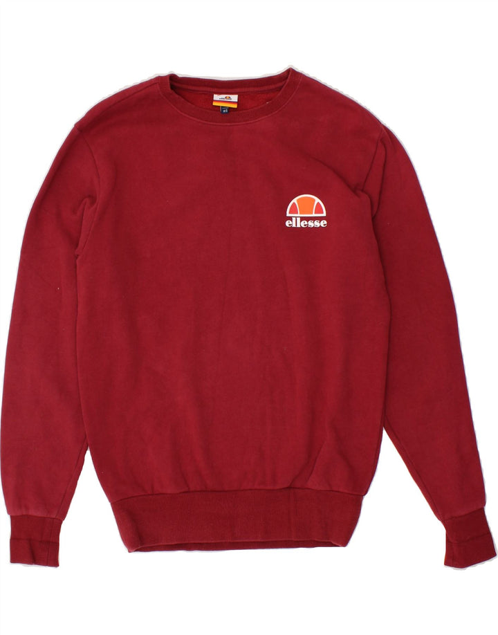 ELLESSE Mens Sweatshirt Jumper Small Red Cotton Vintage Ellesse and Second-Hand Ellesse from Messina Hembry 