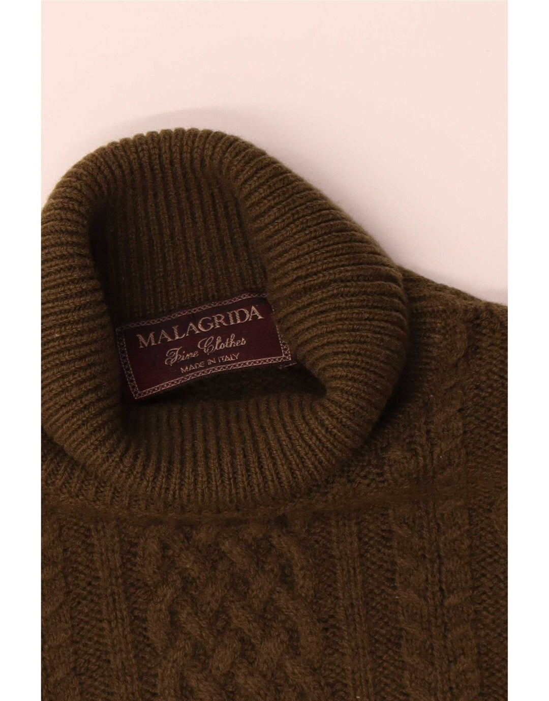Malagrida Herre Rullehalstrøje XL Khaki