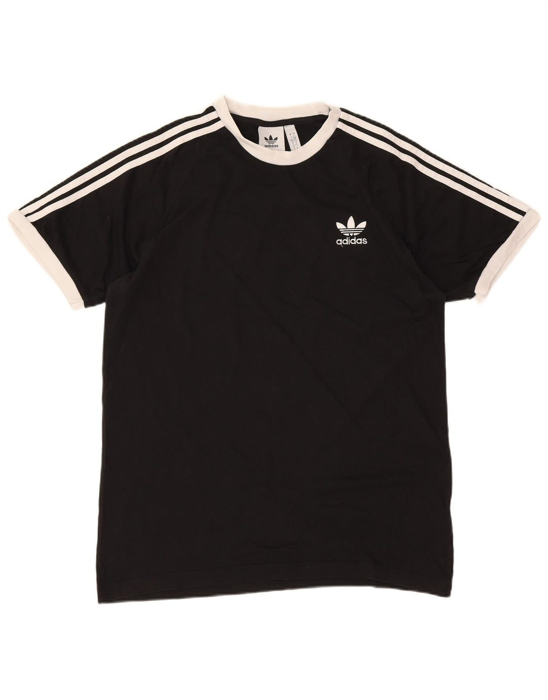 Adidas Herre T-Shirt Top Stor Sort Bomuld
