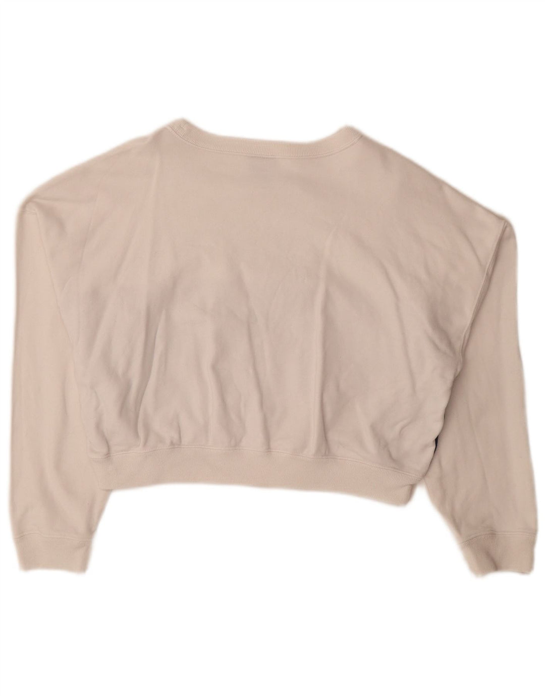 Champion Womens Crop Sweatshirt Jumper UK 14 Medium White Colourblock
