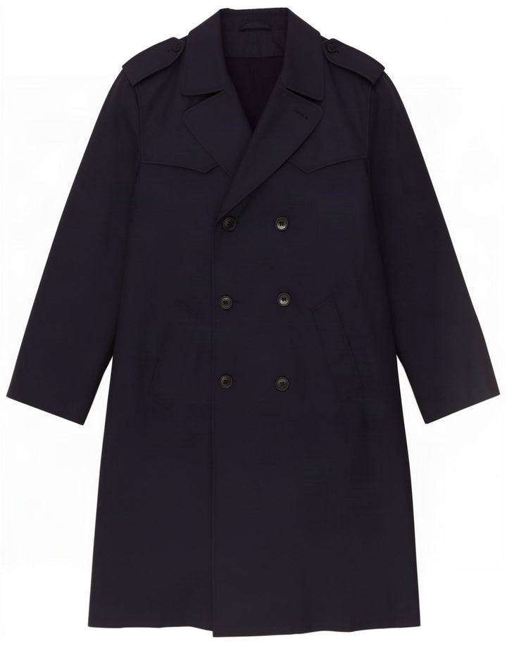 Vintage Trench Coat til mænd UK 38 Medium Navy Blue