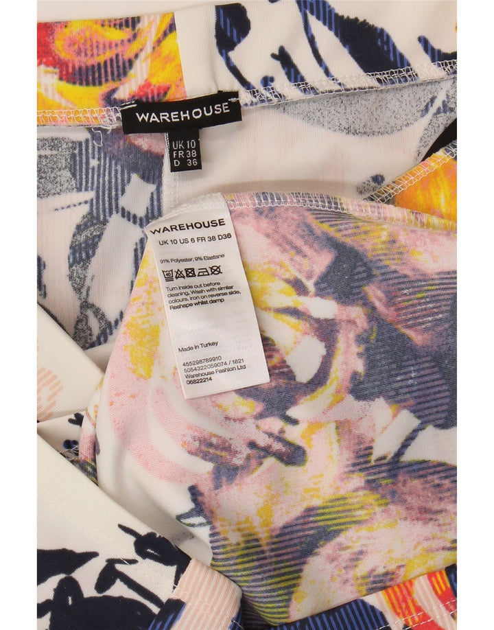 WAREHOUSE Womens Pencil Skirt UK 10 Small W28  Multicoloured Floral Vintage Warehouse and Second-Hand Warehouse from Messina Hembry 