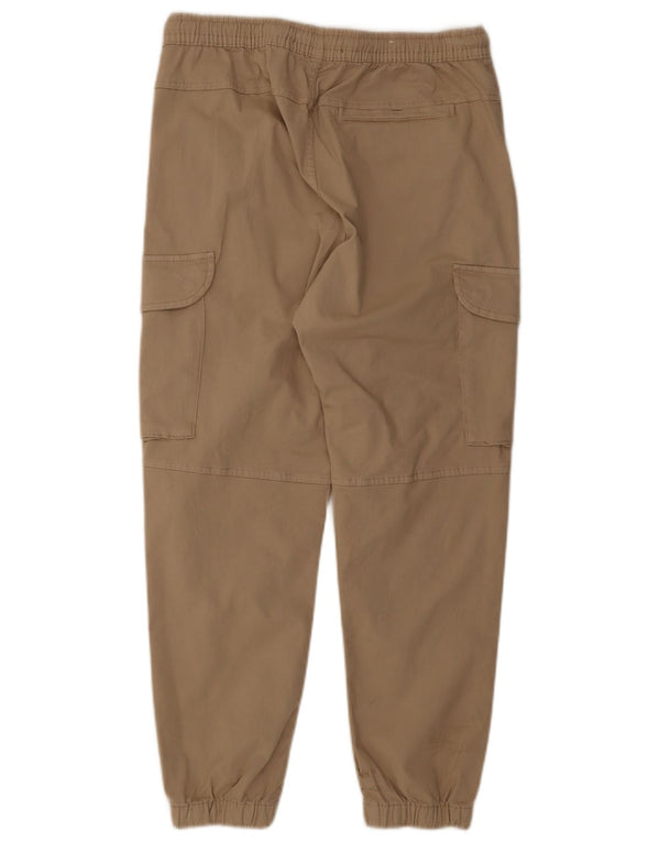 Zara Herre Joggers Cargo Bukser Medium W31 L27 Beige Bomuld