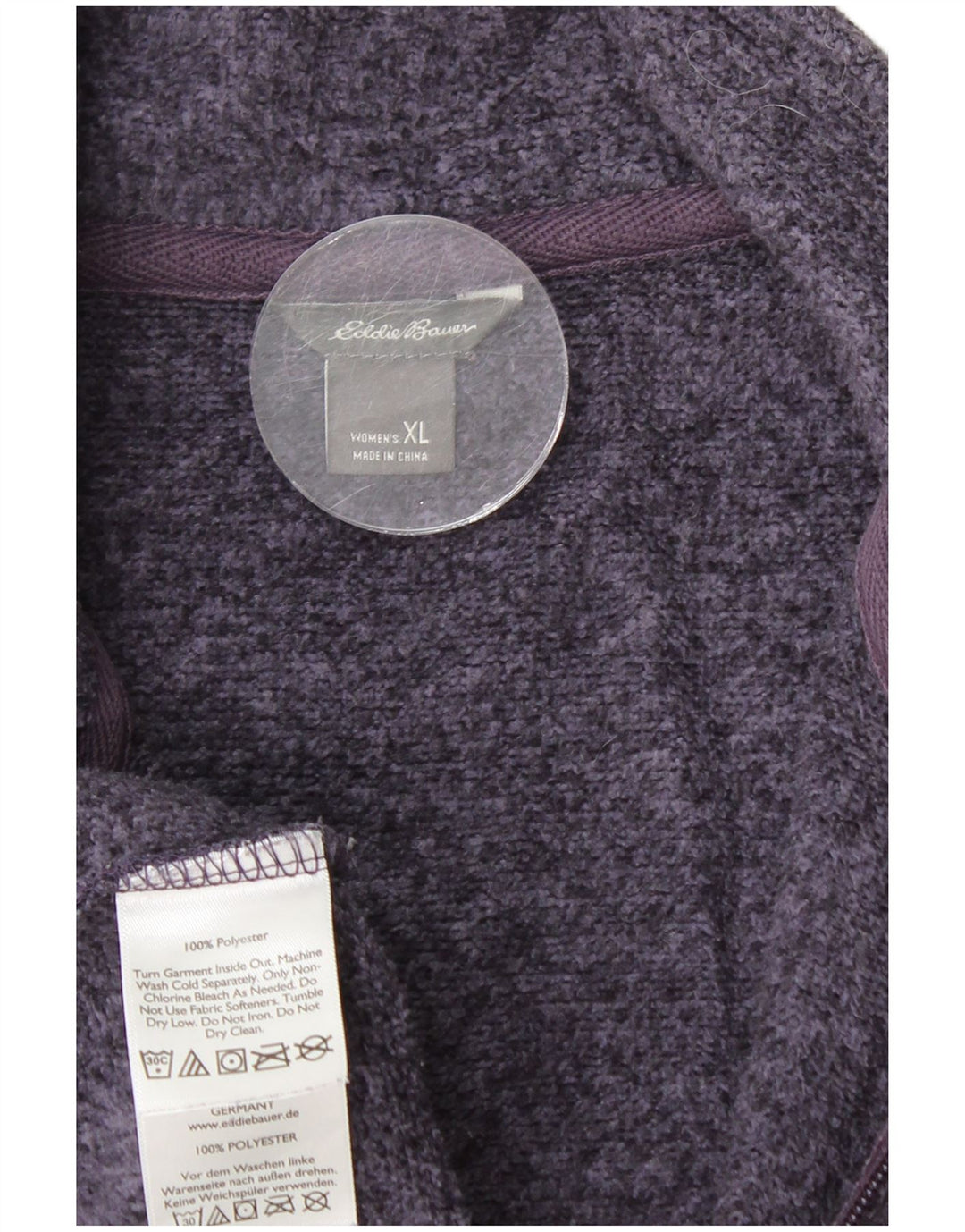 EDDIE BAUER Træningsdragt topjakke til kvinder UK 18 XL marineblå polyester