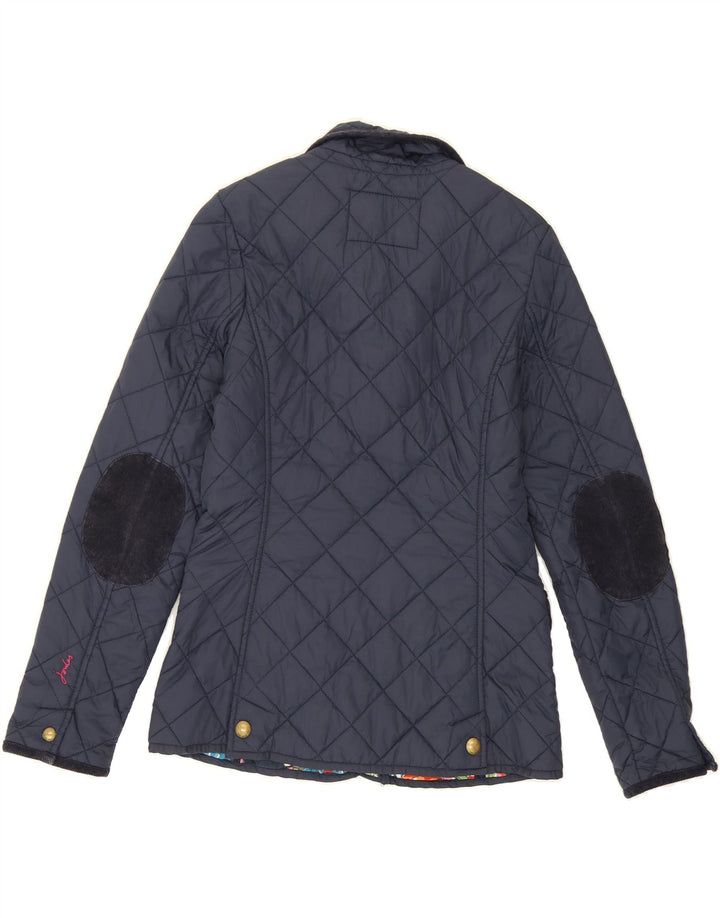 JOULES Womens Quilted Jacket UK 8 Small  Navy Blue Polyamide Vintage Joules and Second-Hand Joules from Messina Hembry 