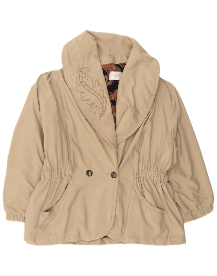 Vintage overfrakke til kvinder UK 16 Large Beige
