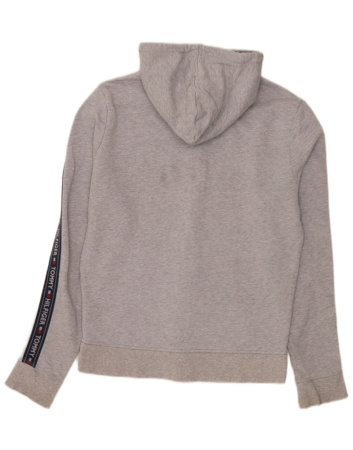 Tommy Hilfiger Herre grafisk hættetrøje med lynlås Medium Grå Colourblock