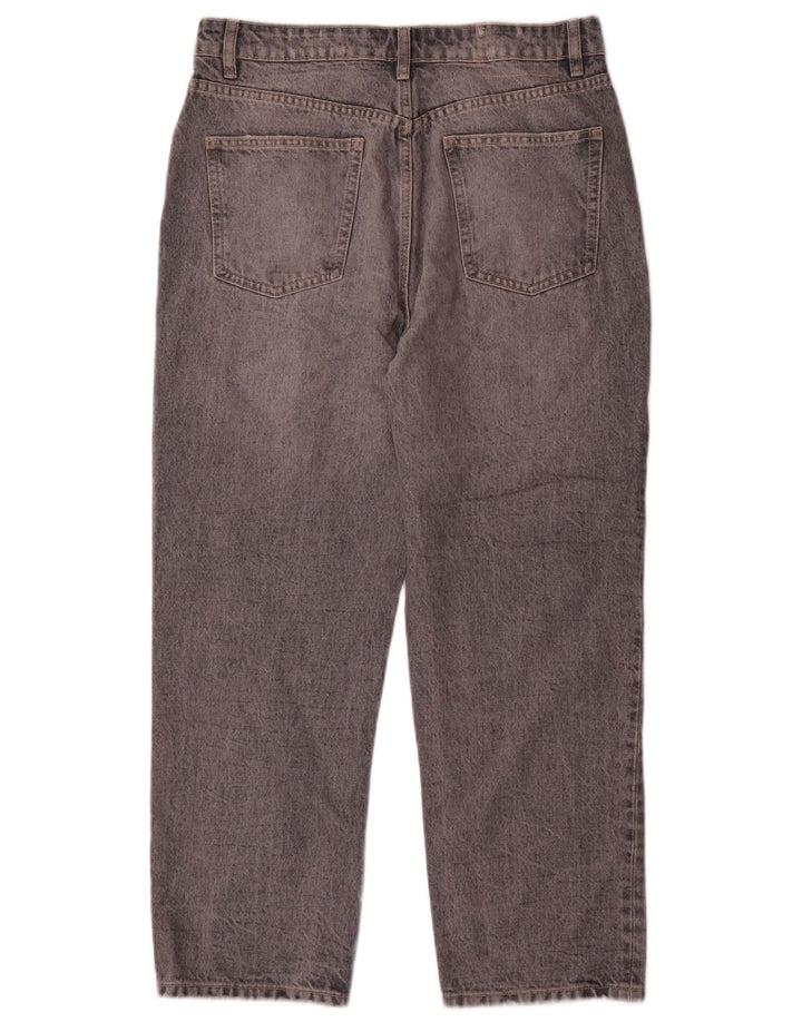 Zara Dame Straight Jeans EU 42 Large W32 L27 Grå