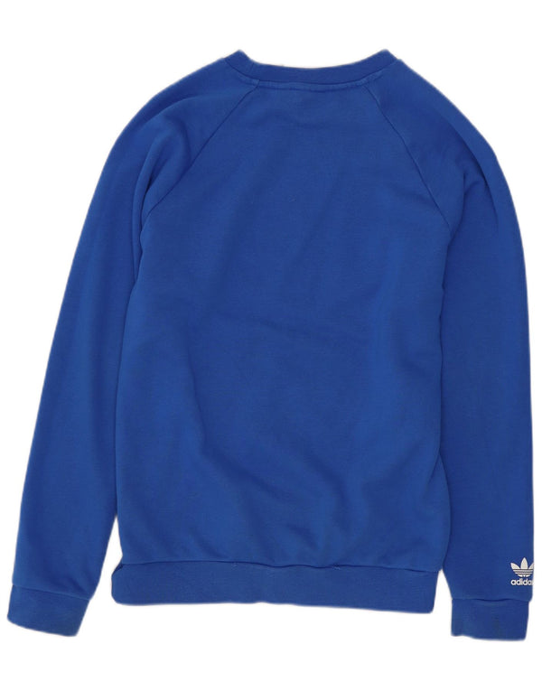 Adidas Drenge Grafisk Sweatshirt Jumper 11-12 år Blå Crosta