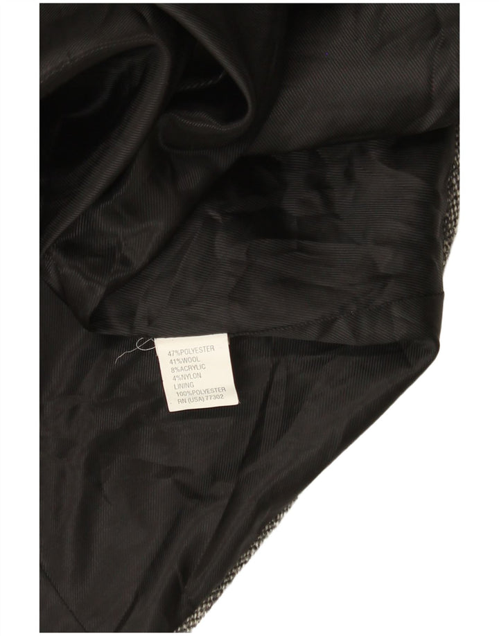 Zara Dame Dobbeltradet Frakke UK 8 Lille Grå Polyester