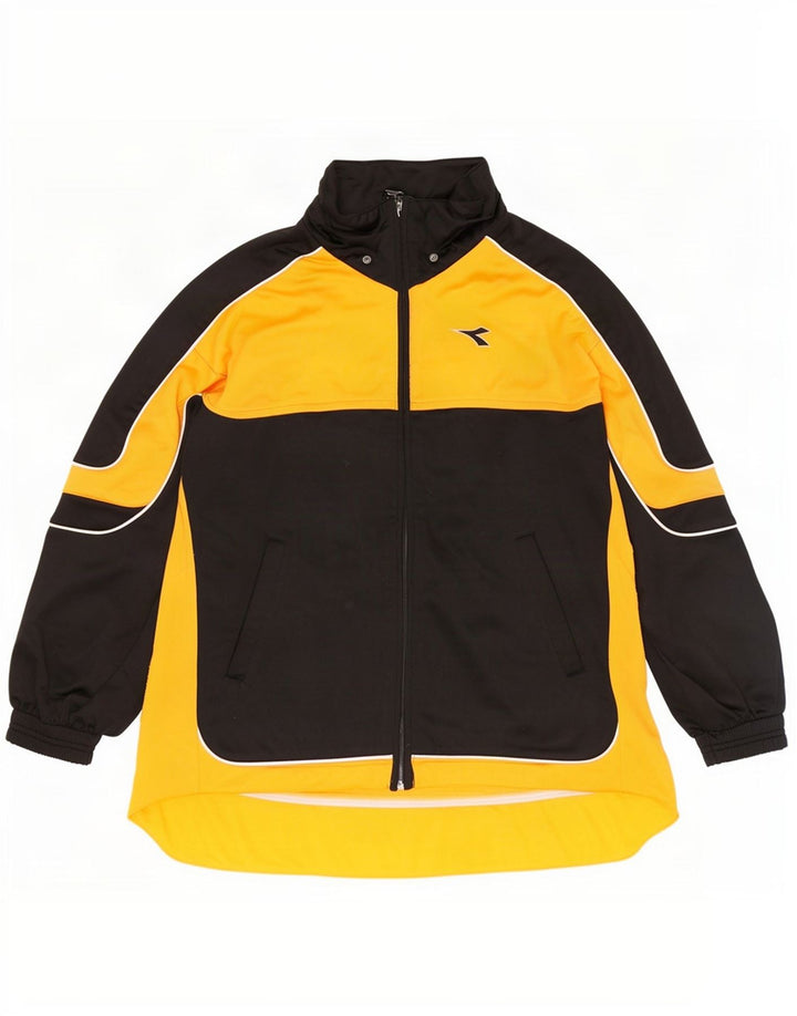 Diadora Træningsdragt til mænd Topjakke UK 38 Medium Sort Colourblock Polyester