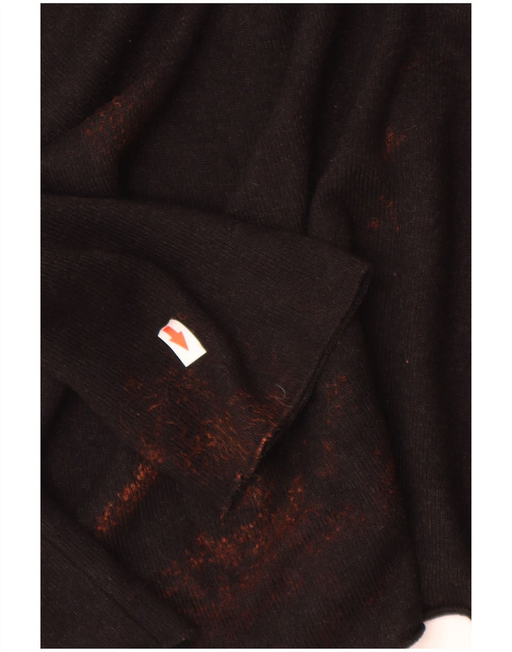 Zara Dame Oversized Top Langærmet UK 10 Lille Sort