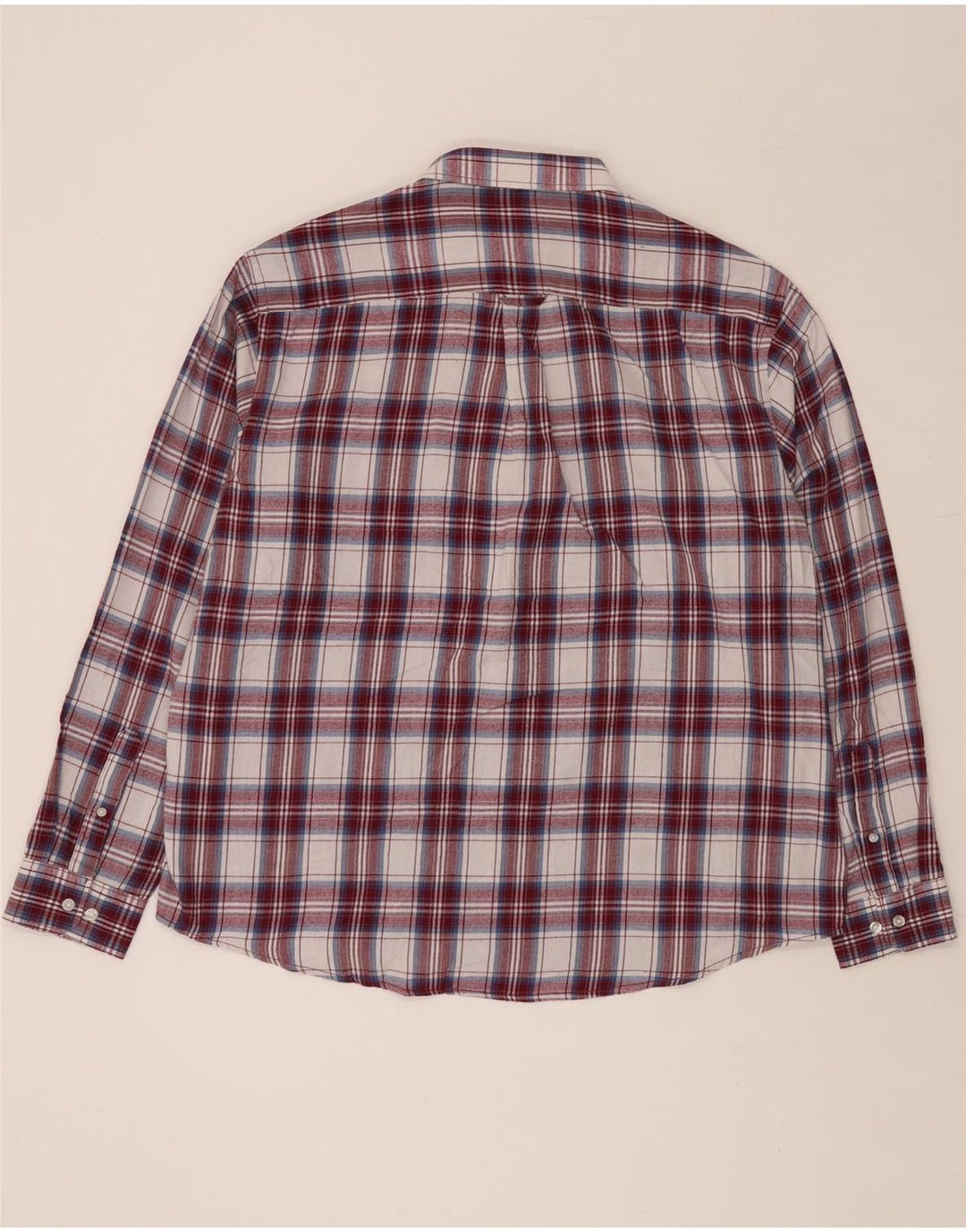 JAMES PRINGLE Herre flannelskjorte 2XL Burgund ternet polyester