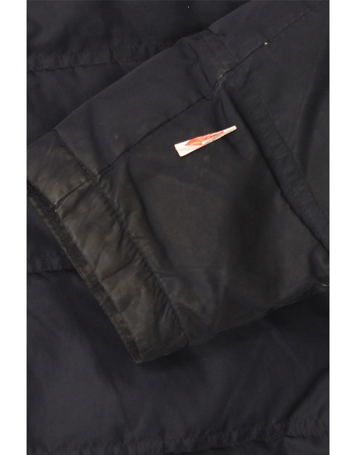 Michael Kors Herre hættepolstret jakke UK 38 Medium Navy Blue Polyester