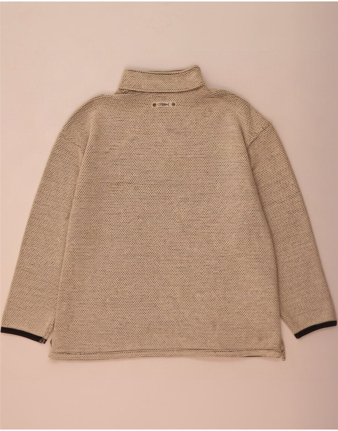 Weird Fish Herre Zip Neck Sweatshirt Jumper XL Beige Bomuld
