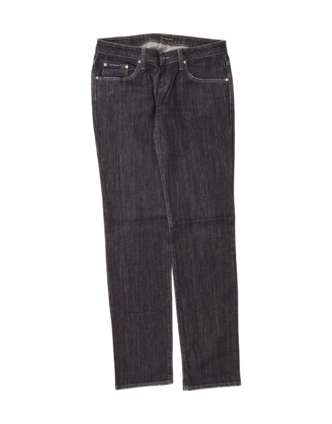 CALVIN KLEIN Womens Straight Jeans W31 L33 Navy Blue Cotton Vintage Calvin Klein and Second-Hand Calvin Klein from Messina Hembry 