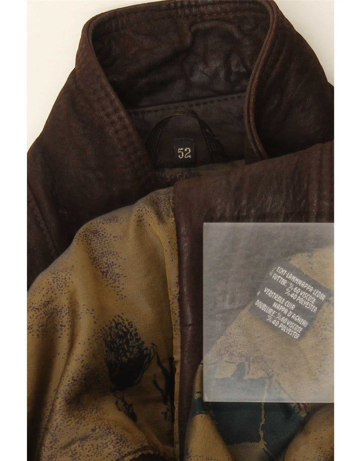 Vintage herre læderjakke IT 52 XL Brun