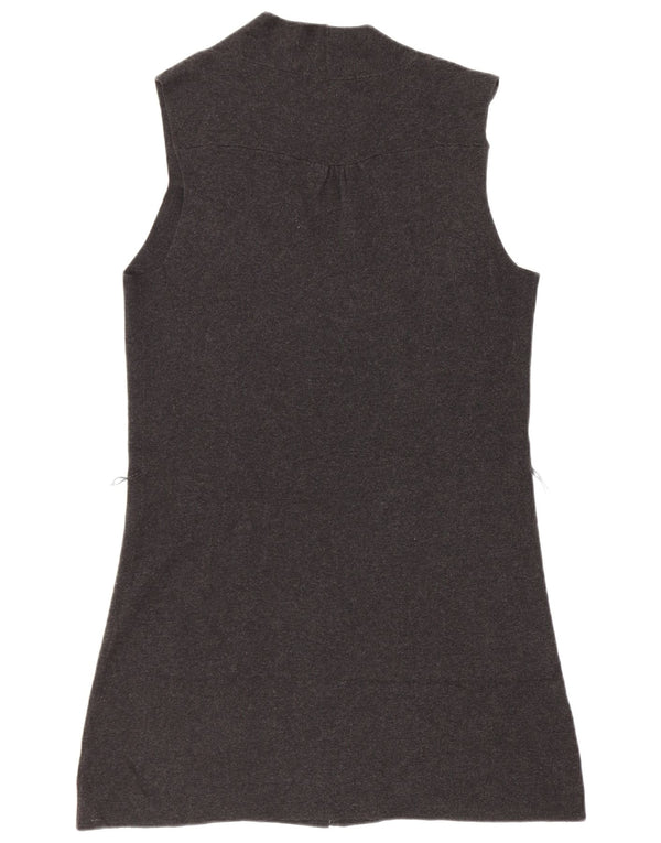 Marks & Spencer ærmeløs cardigantrøje til kvinder UK 12 Medium Grey