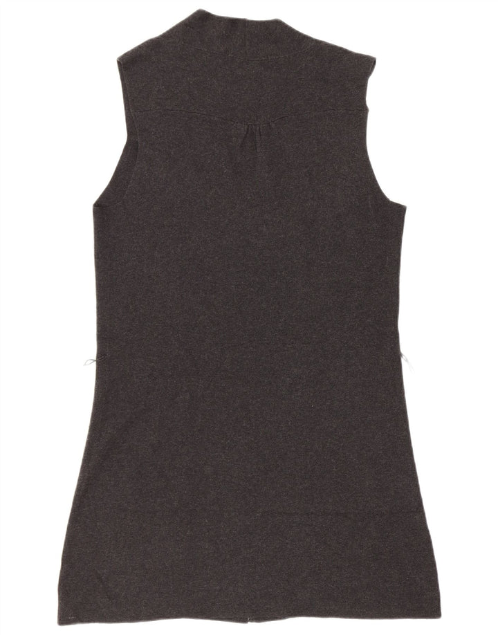 Marks & Spencer ærmeløs cardigantrøje til kvinder UK 12 Medium Grey