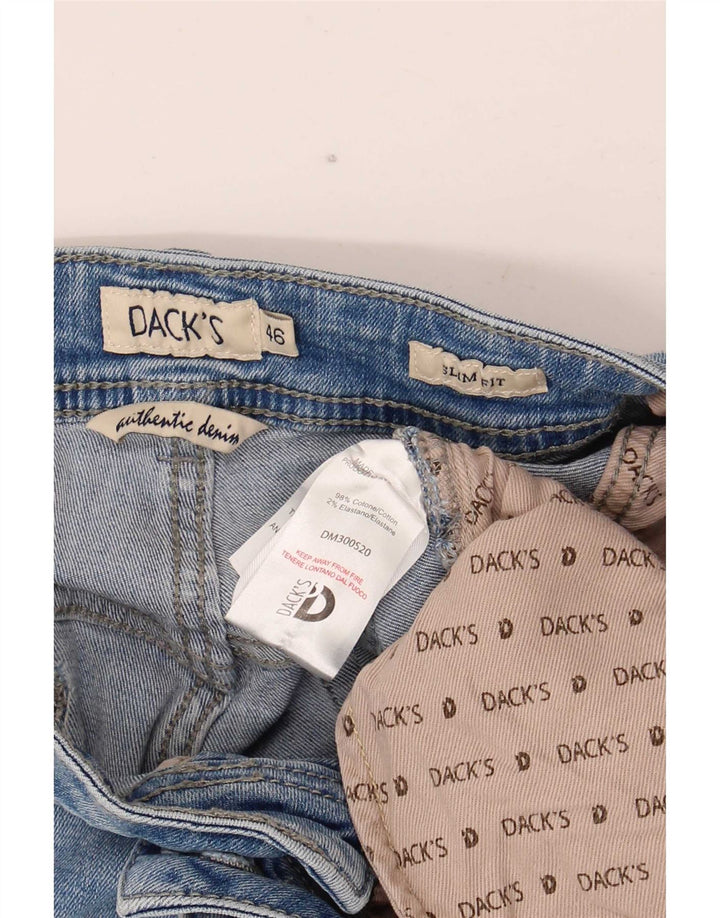 Dacks Herre Slim Jeans IT 46 Lille W30 L30 Blå Bomuld
