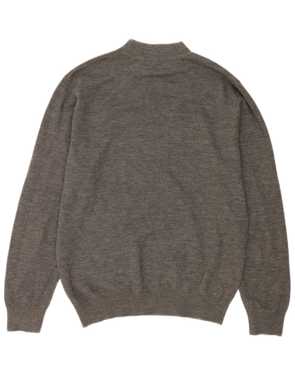 Zara Herre Turtle Neck Jumper Sweater Medium Grå Akryl
