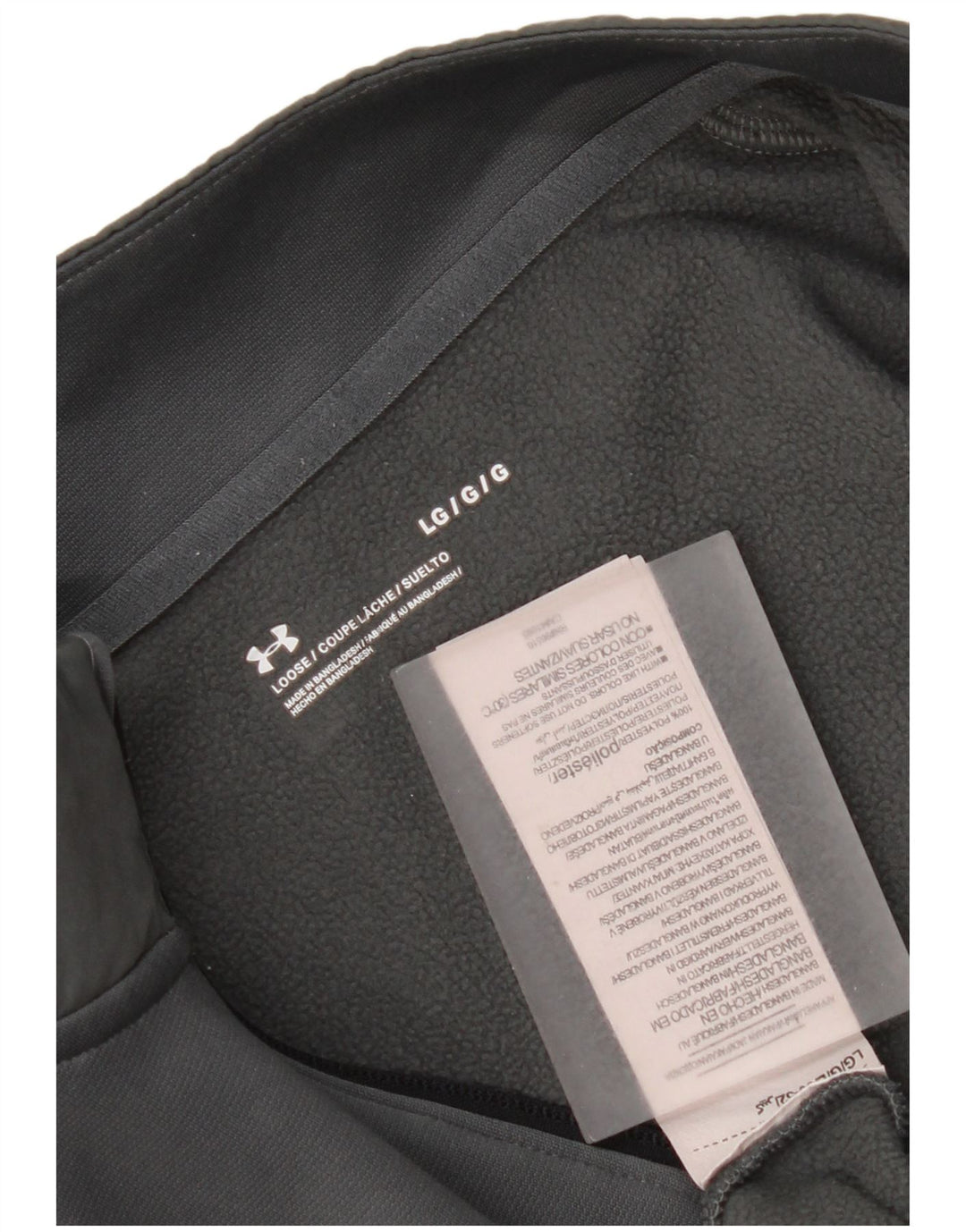 Under Armour Herre Zip Neck Sweatshirt Jumper Large Grå Polyester