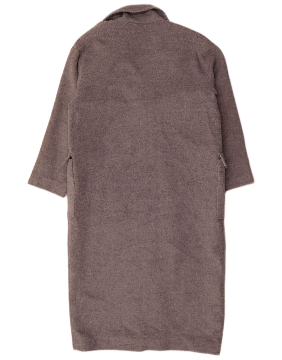 Topshop Dame Oversized Overfrakke UK 12 Medium Grå Polyester