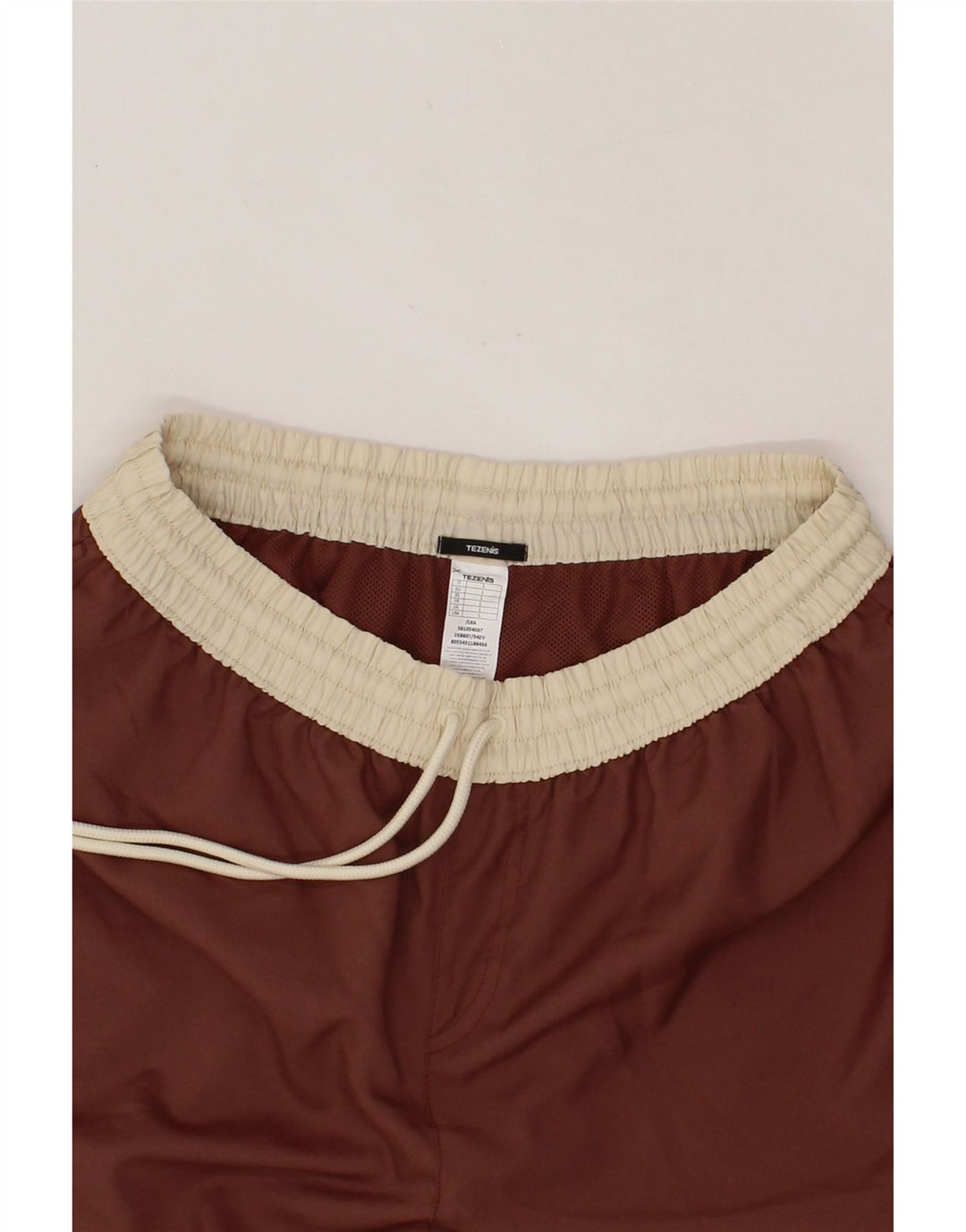 TEZENIS Womens Sport Shorts UK 16 Large  Brown Colourblock Polyester Vintage Tezenis and Second-Hand Tezenis from Messina Hembry 
