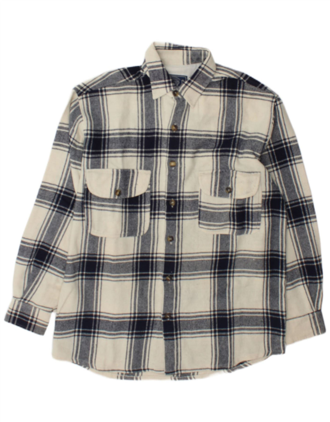 Junior.D Herre Flanellskjorte XL Off White Plaid