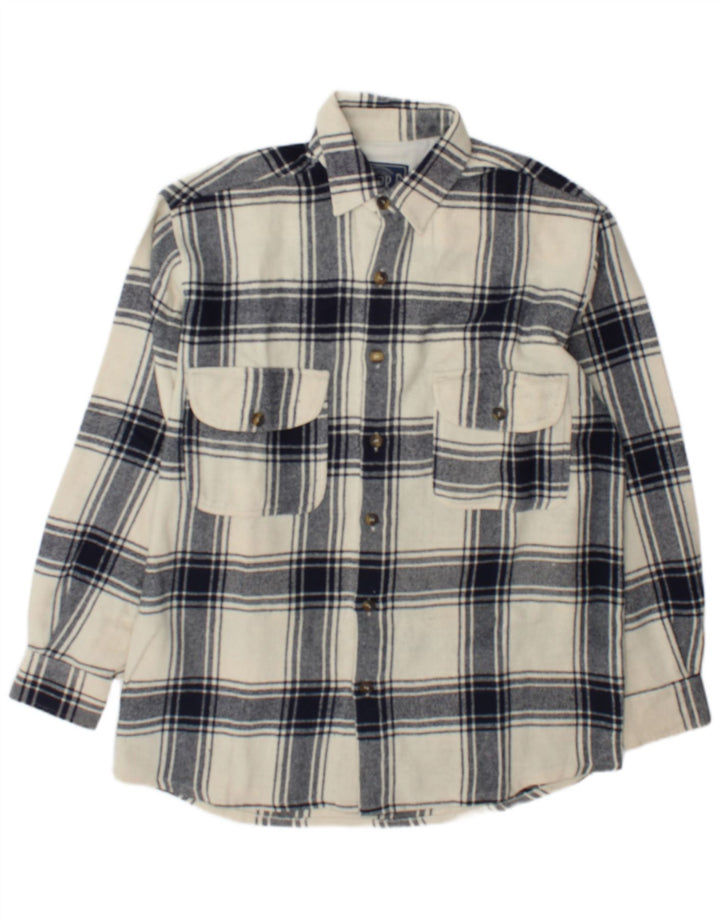 Junior.D Herre Flanellskjorte XL Off White Plaid