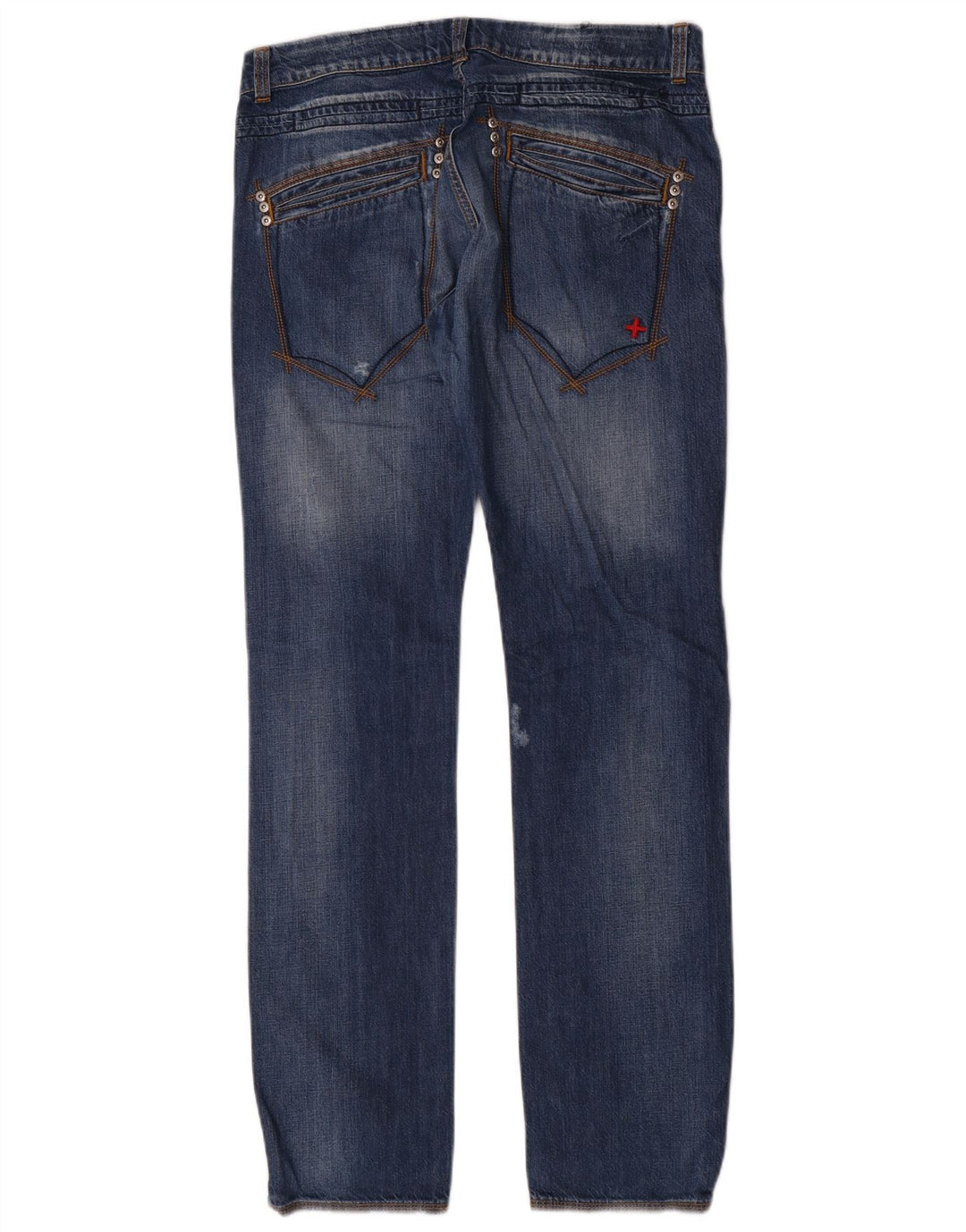 Zu Elements Herre Distressed Slim Jeans W34 L34 Blå