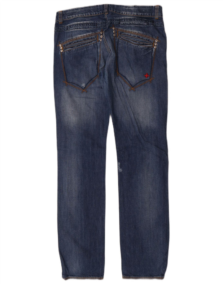 Zu Elements Herre Distressed Slim Jeans W34 L34 Blå