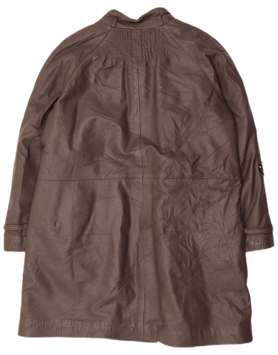 Vintage læderfrakke til kvinder IT 48 XL Grå