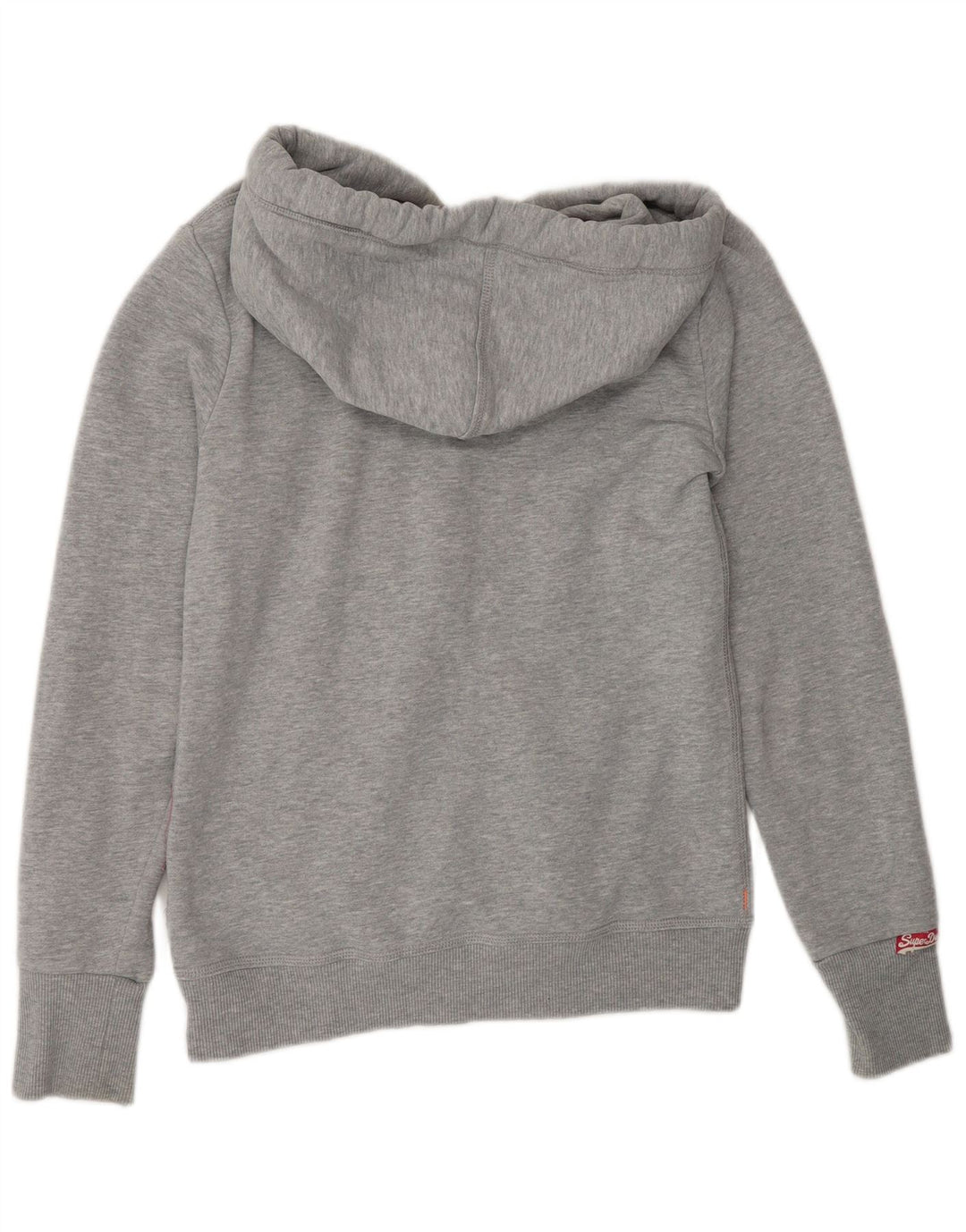 Superdry Kvinders Grafisk Hoodie Trøje UK 14 Medium Grå Bomuld
