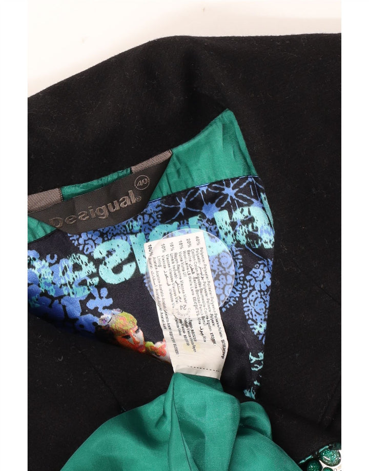Desigual Dame Dobbeltradet Frakke EU 40 Medium Flerfarvet