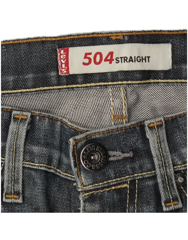 Levi's Herre 504 Straight Jeans W30 L31 Marineblå