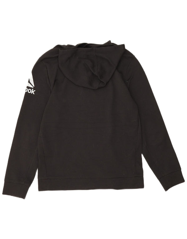 Reebok Herre grafisk hættetrøje Jumper Medium Sort Polyester