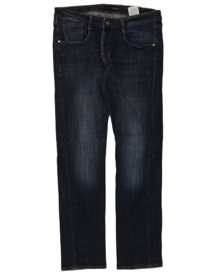 Guess Slim Jeans til mænd W34 L34 Marineblå bomuld