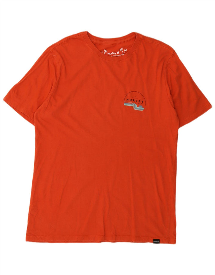 HURLEY Herre grafisk T-shirt Top Lille Orange Bomuld