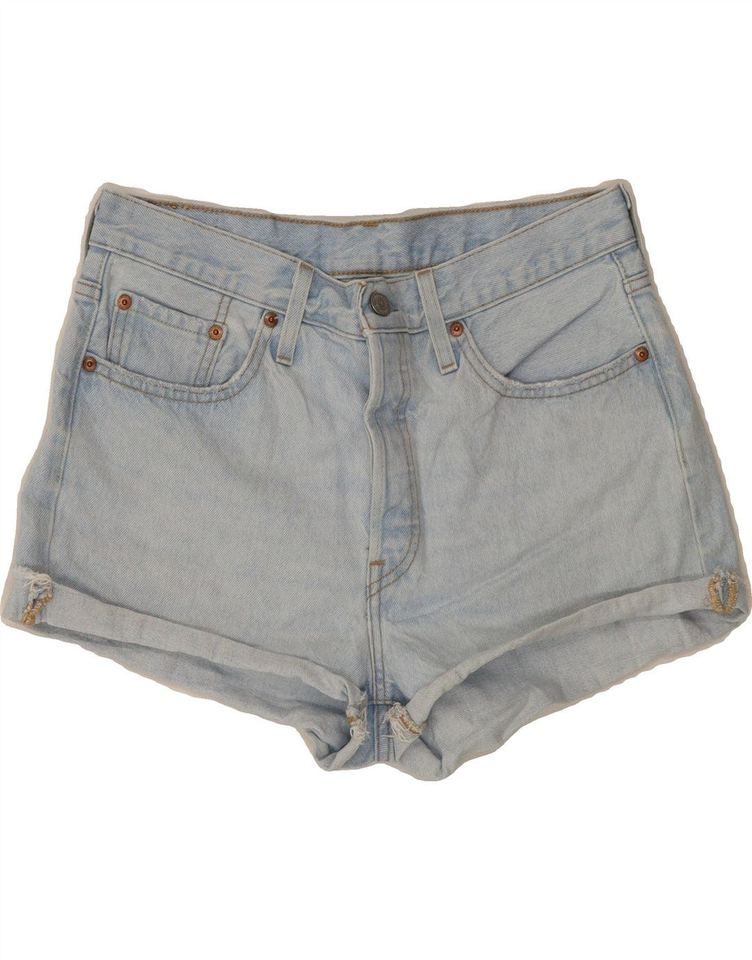 LEVI'S Womens 501 Denim Shorts W29 Medium Blue Cotton Vintage Levi's and Second-Hand Levi's from Messina Hembry 
