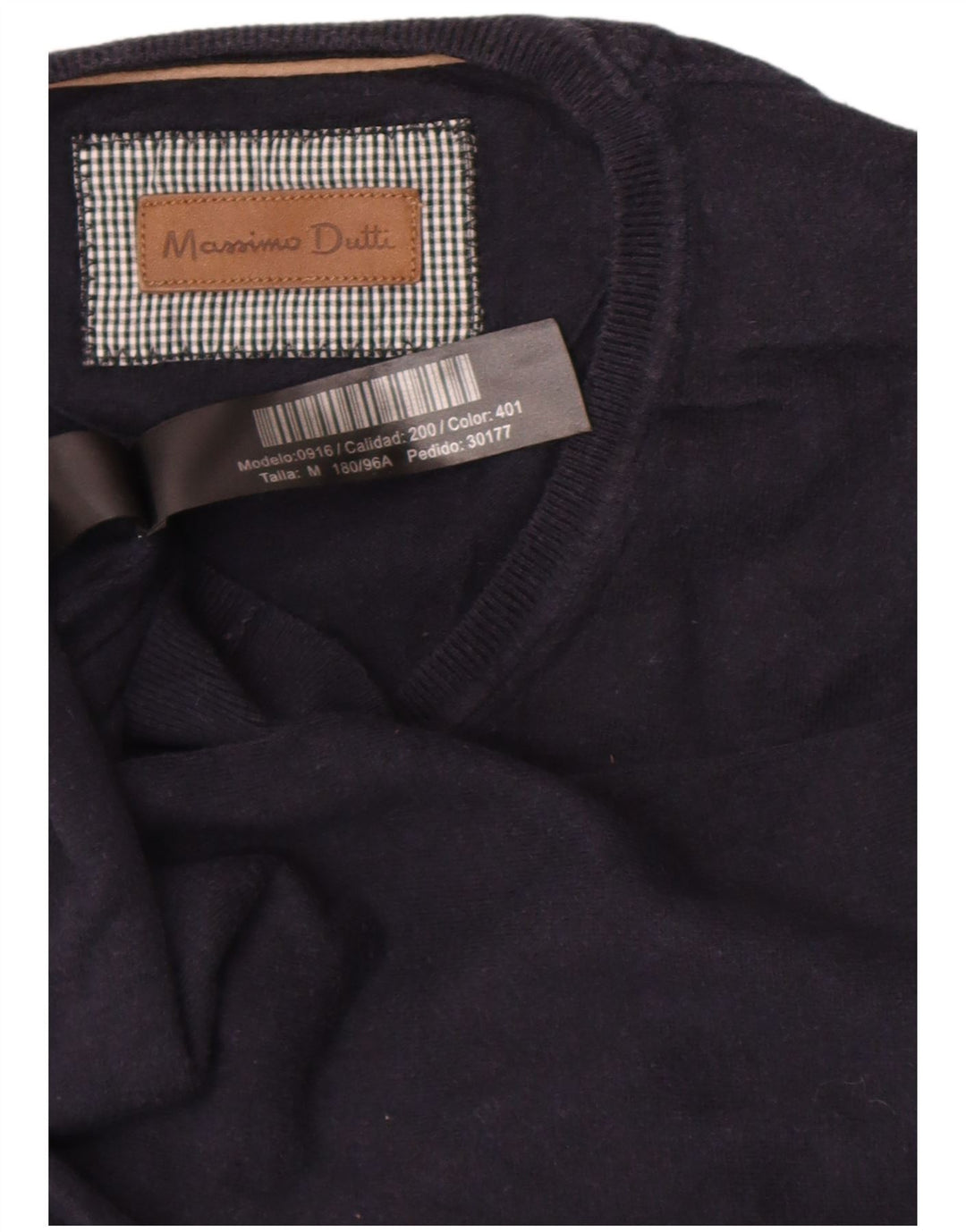 Massimo Dutti Herre V-hals sweater Medium Marineblå Bomuld