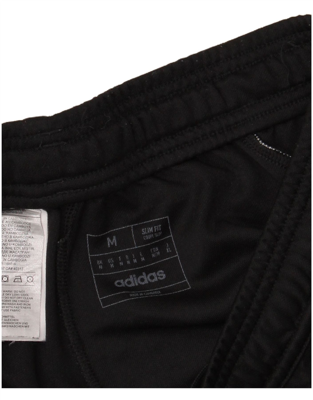 Adidas Herre Slim Fit Træningsdragt Bukser Medium Sort Polyester