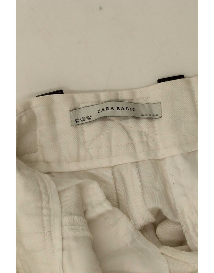 Zara Dame Bootcut Chino Bukser EU 38 Small W28 L32 Hvid