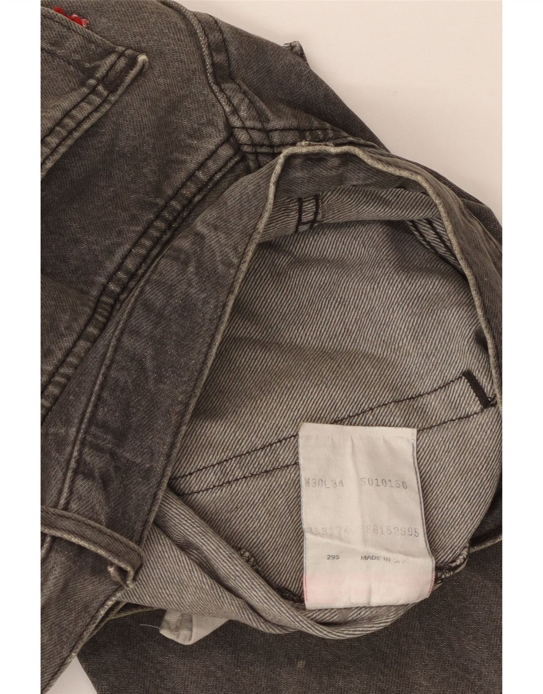 Levi's Straight Jeans til mænd W30 L34 Grå bomuld