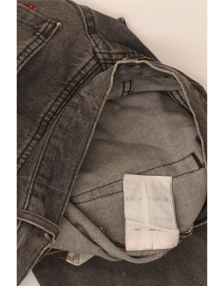 Levi's Straight Jeans til mænd W30 L34 Grå bomuld
