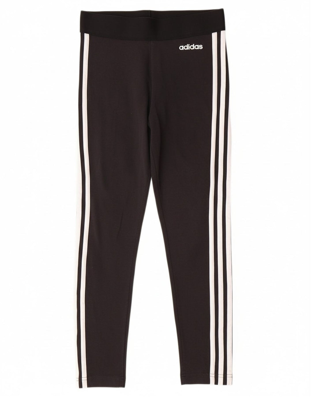 ADIDAS Womens Leggings UK 8/10 Small Black Cotton