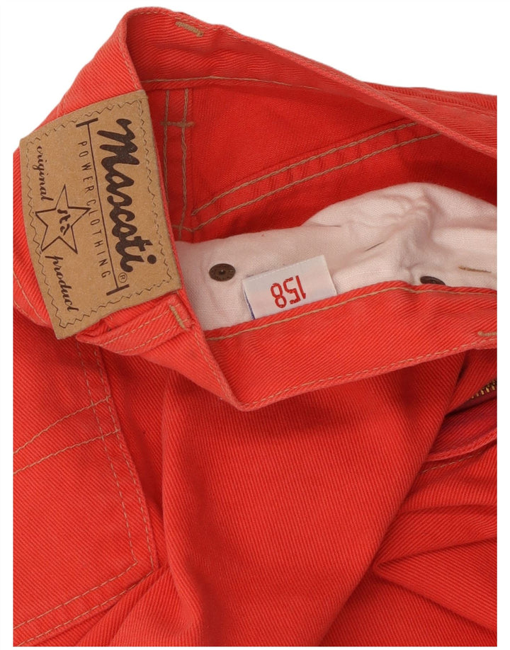 Vintage koniske jeans til kvinder W26 L29 orange bomuld