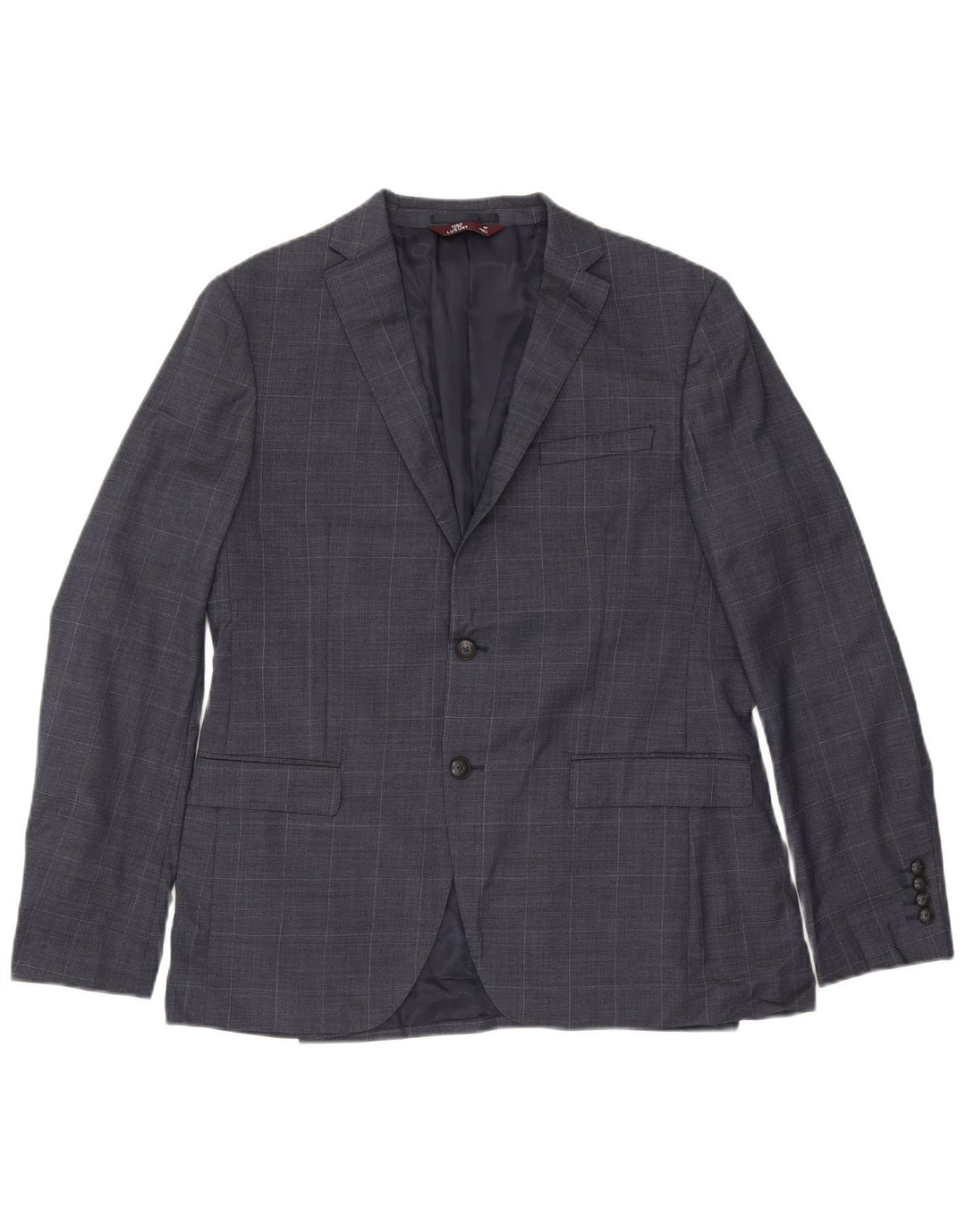 Marks & Spencer Herre 2 Button Slim Blazer Jacket UK 42 XL Navy Blue Check