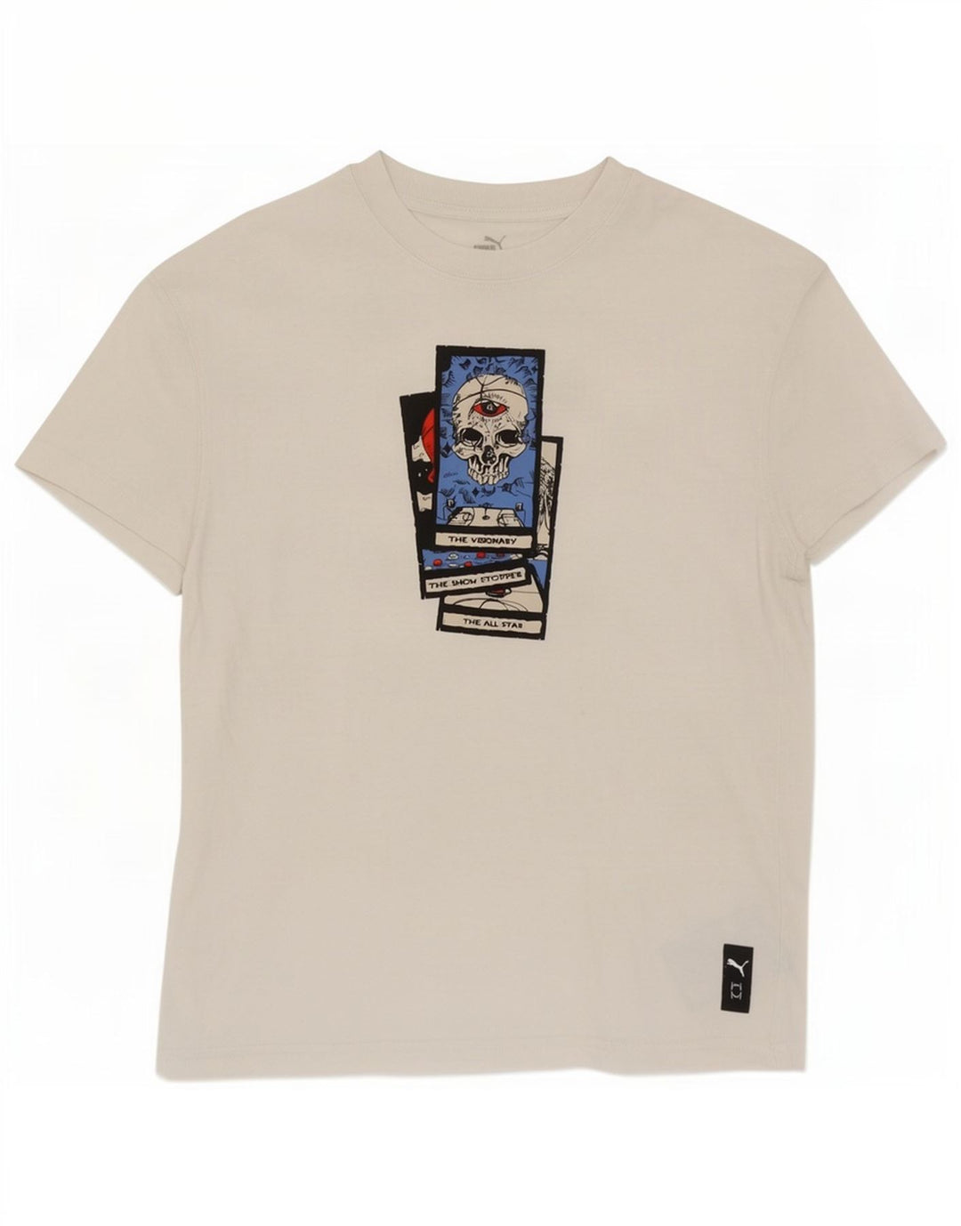 Puma drenge grafisk t-shirt top 13-14 år hvid bomuld