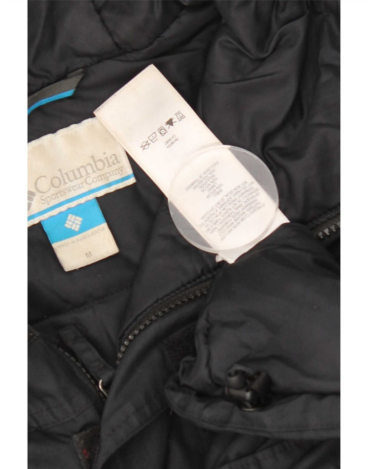 Columbia Herre Grafisk Hætte Anorak Jakke UK 38 Medium Sort Nylon